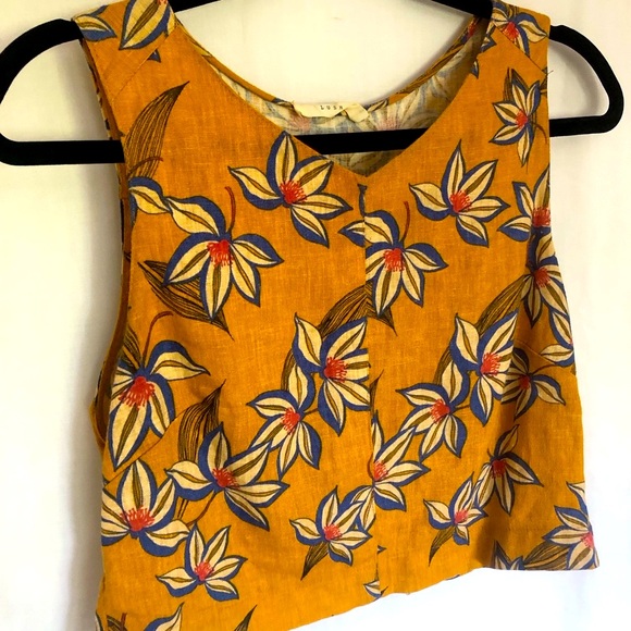 LUSH Sleeveless Floral Crop Top - Picture 3 of 5